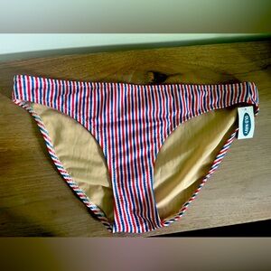 NWT L striped swimsuit bottoms